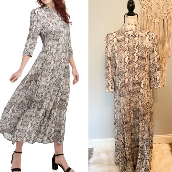 Philosophy Dresses & Skirts - Philosophy Snake Print Button Front Maxi Dress 🐍